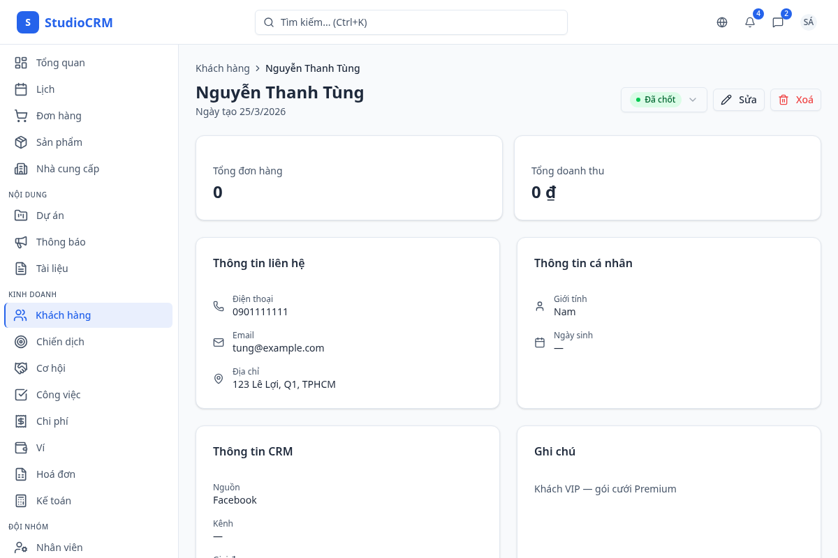 Chi tiết khách hàng